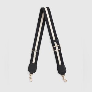 NWT Quince Bag Strap - Black & White